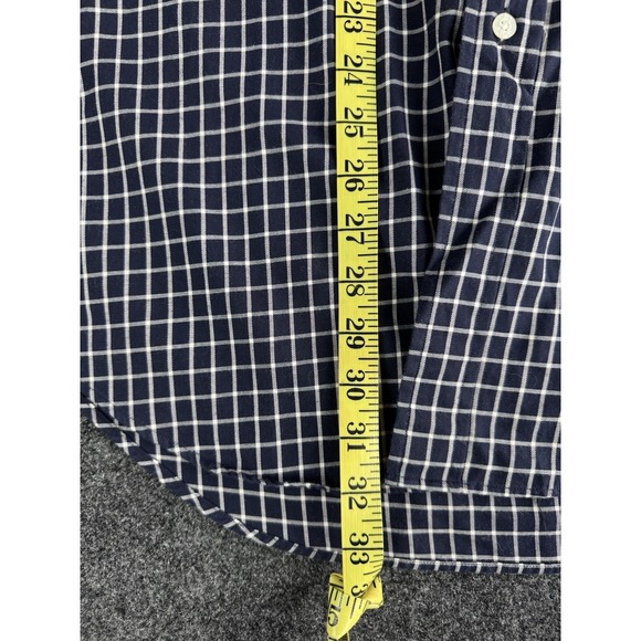 VTG Ralph Lauren Golf Navy Windowpane Button Down Shirt Men's L - Picture 8 of 8